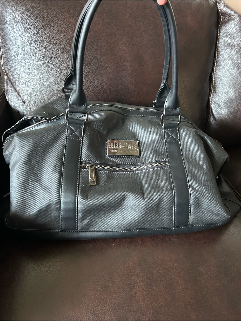 Lifetime Founding Member Black Faux-Leather Duffel Bag - NEVER USED, BRAND NEW